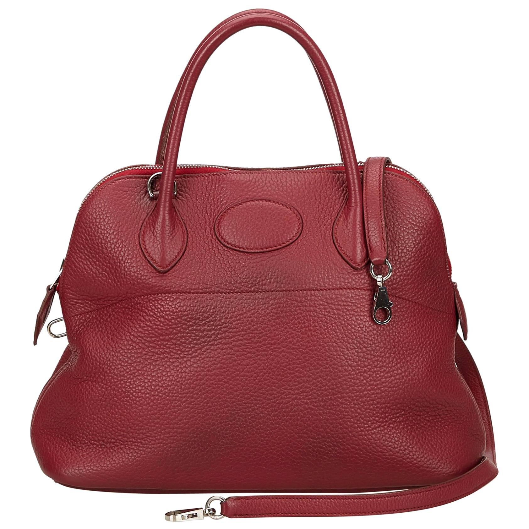 Hermes Red Taurillon Bolide 31 Bag For Sale