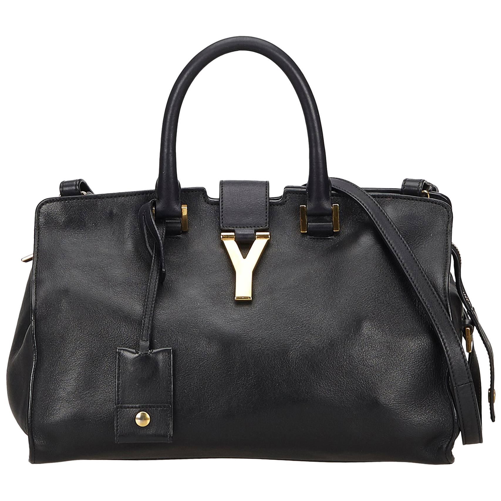 Yves Saint Laurent YSL Black Small Cabas Chyc Bag