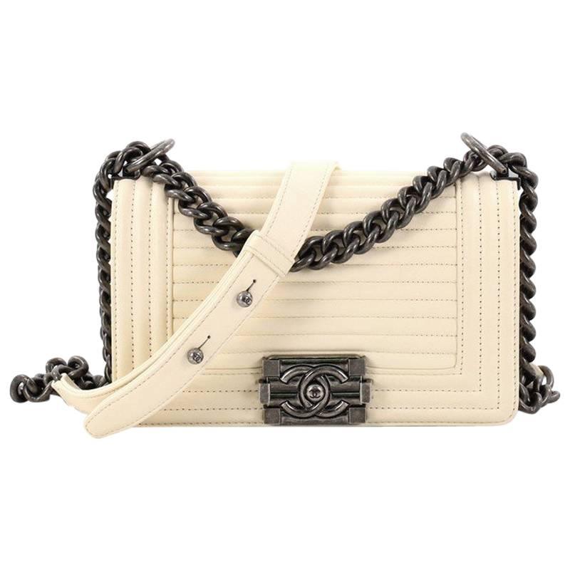 Chanel Boy Flap Bag Horizontal Quilted Leather Small
