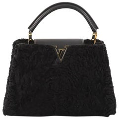 Louis Vuitton Capucines Handbag Astrakhan Fur BB