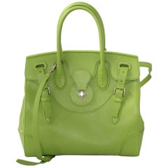 Ralph Lauren Green Soft Ricky 33 Tote Bag