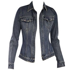 Dolce & Gabbana Distressed Blue Denim Jacket