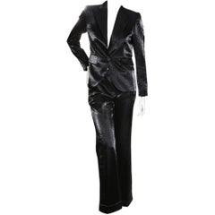 Tom Ford for Gucci Metallic Black Suit circa late 1990s / early 2000s