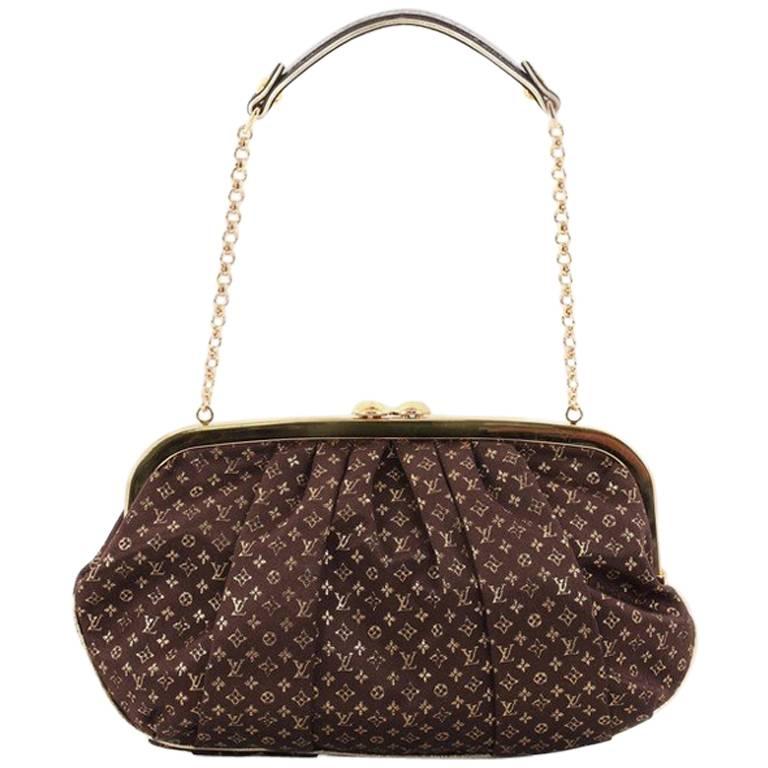 Louis Vuitton Aumoniere Evening Bag Monogram Satin at 1stDibs