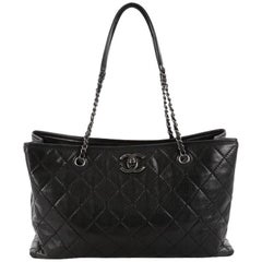Chanel Be Caviar Tote Quilted Caviar Large