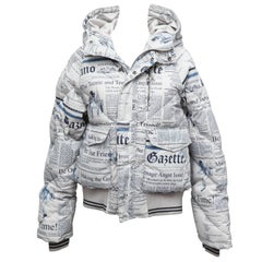 John Galliano Iconic Newspaper Puffy Jacket