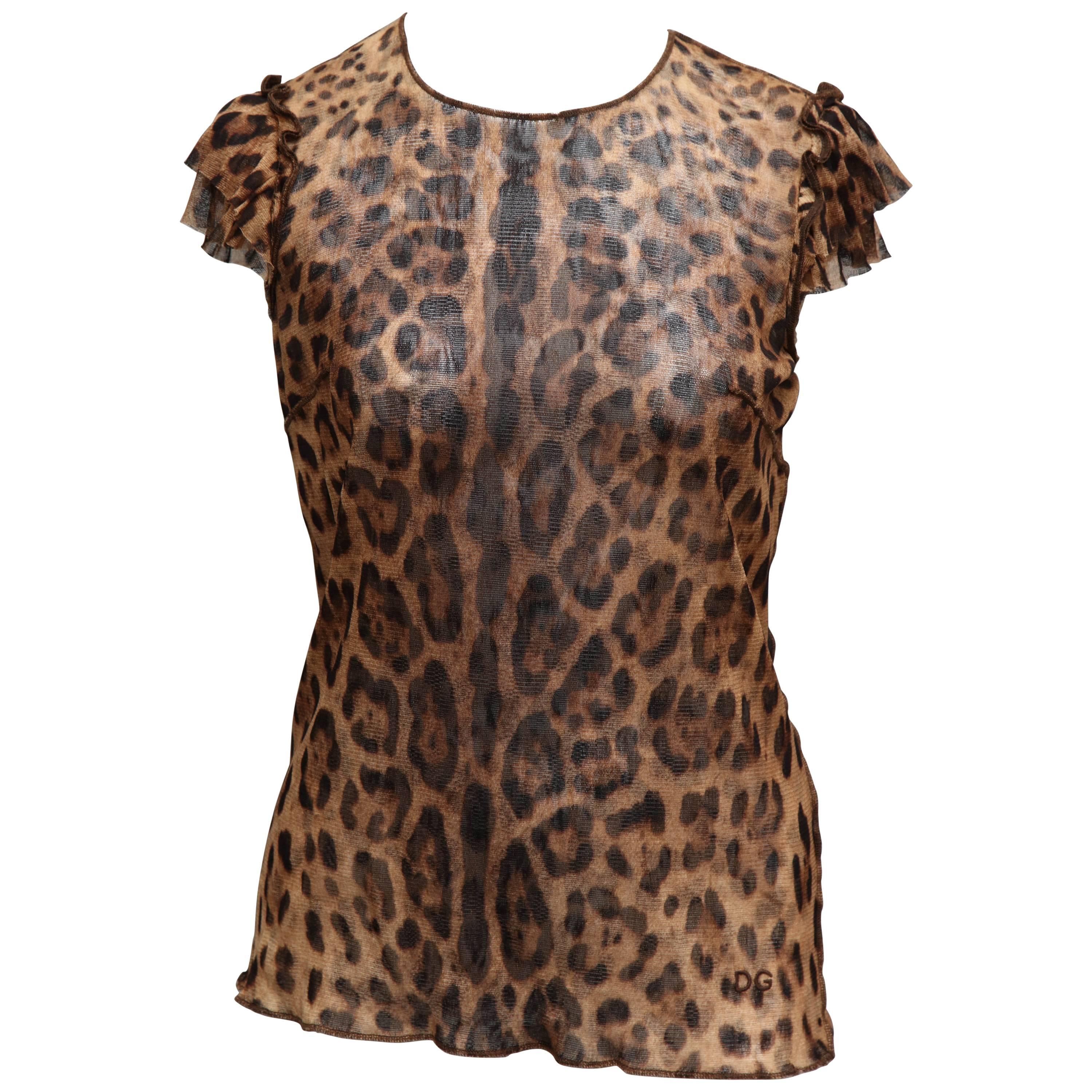 Dolce & Gabbana Leopard Print Top