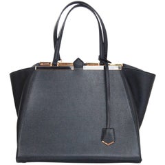 Fendi Black Textured Leather Medium 3Jours Tote Bag rt. $2, 600