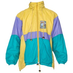 Vintage 1990s Nylon track Jacket with Hood