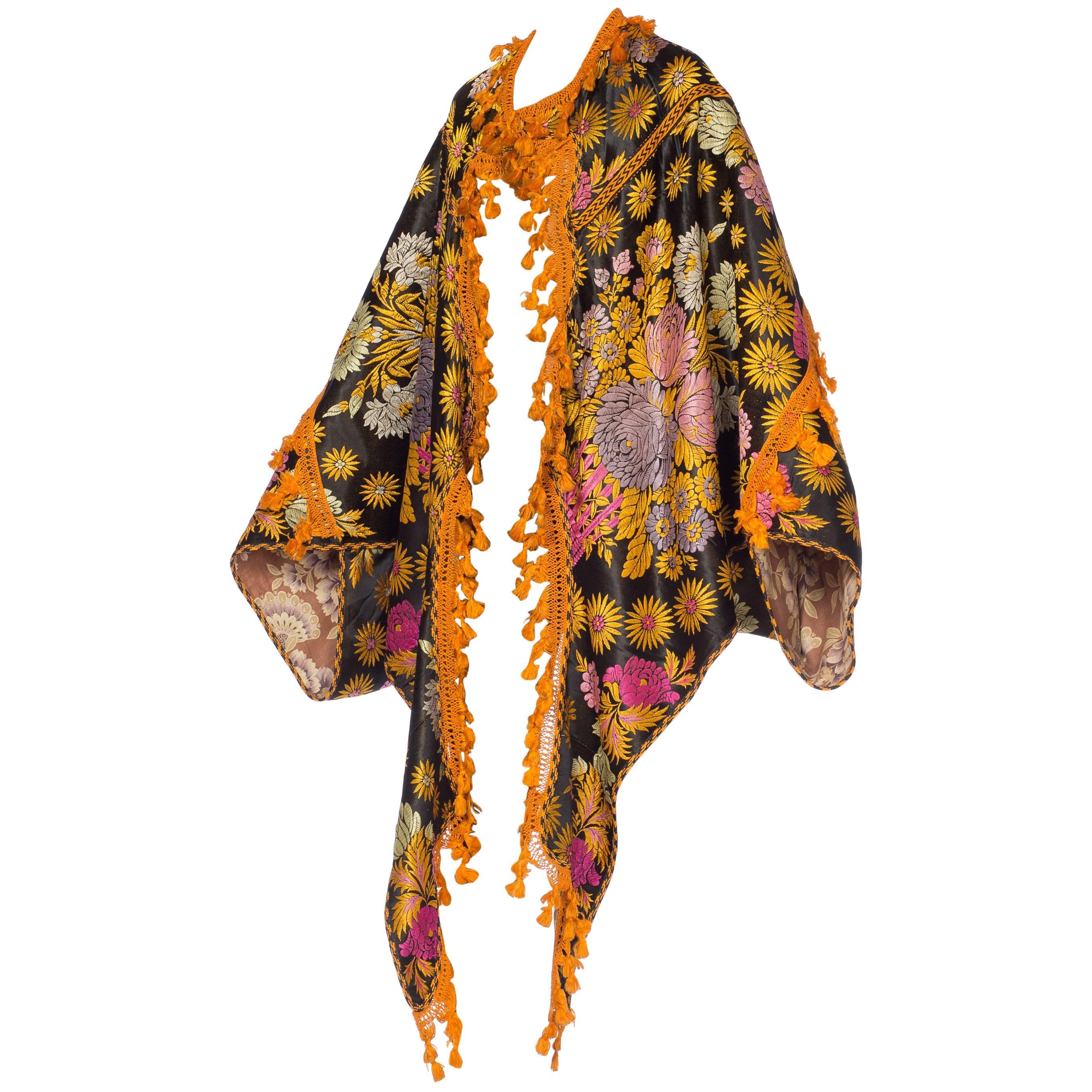 MORPHEW COLLECTION Silk Brocade Cocoon Made Using An Antique Moroccan Wall Hang