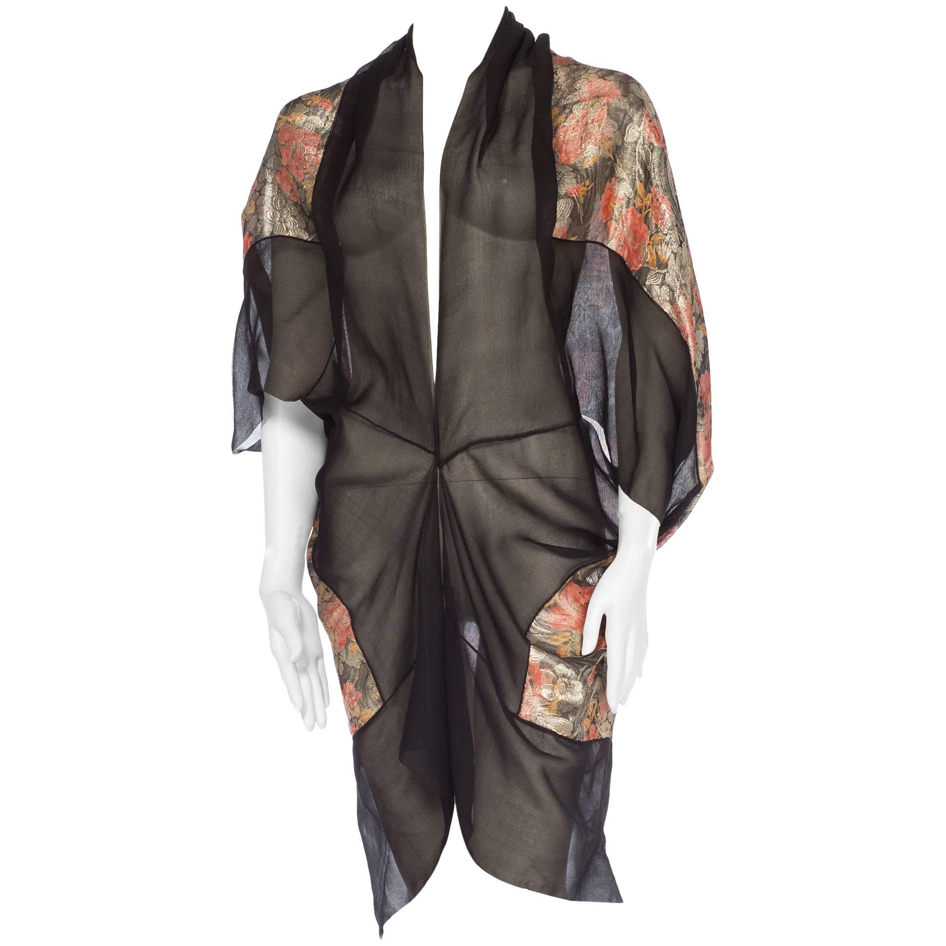 1920s Metal Lamé & Chiffon Cocoon Kimono