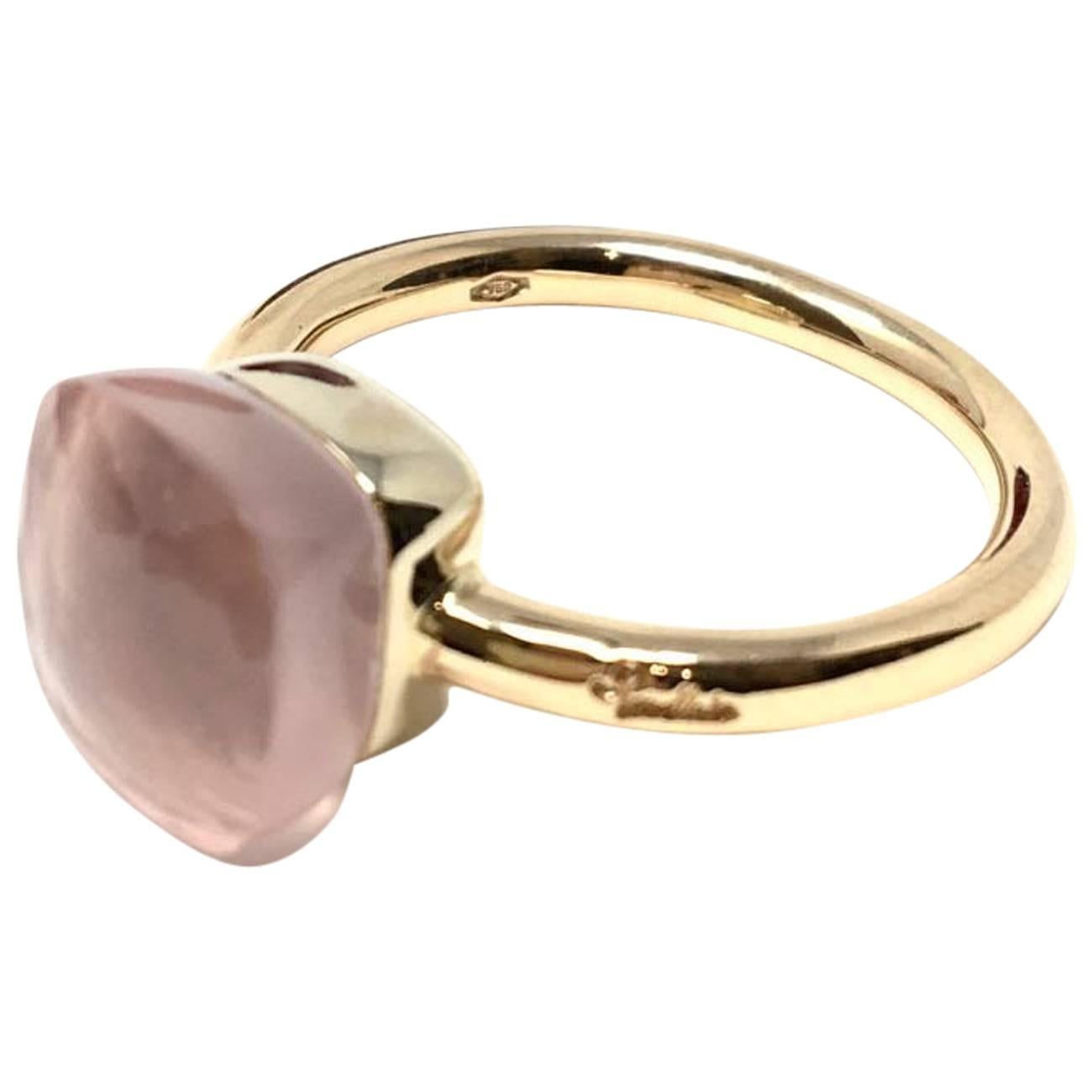 Pomellato Nudo Rose Quarz 18 Karat Pink Gold Ring