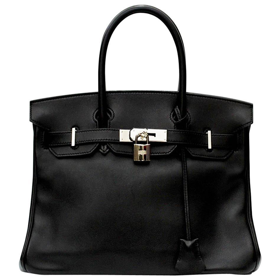 Hermes Birkin Bag 30cm Black Swift Leather 2010