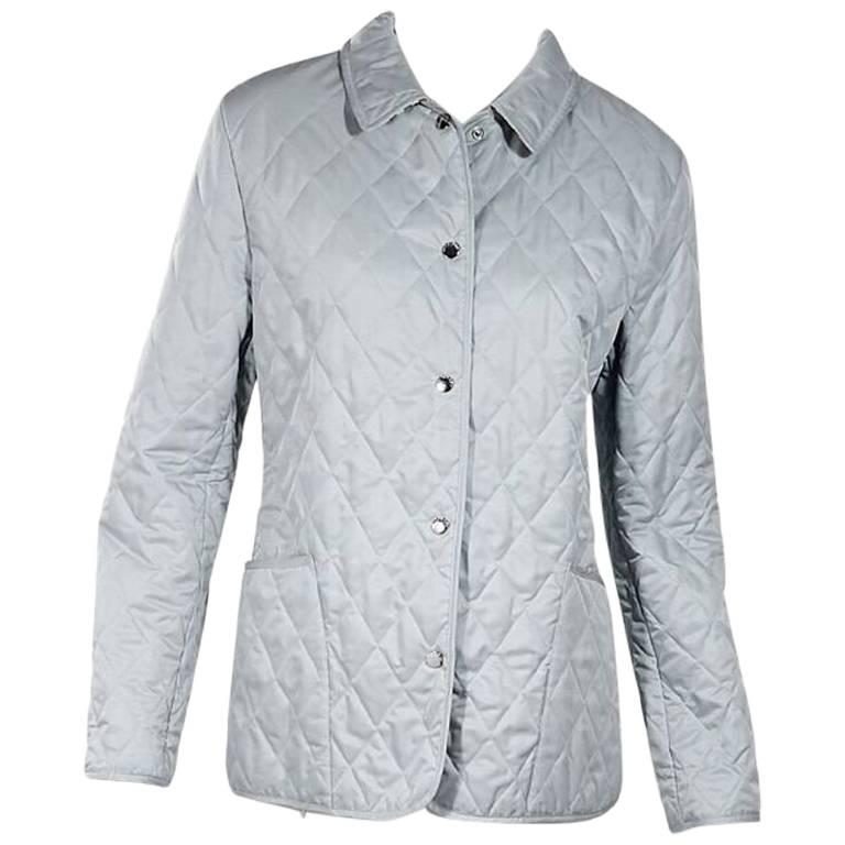Light Blue Burberry Quilted Jacket For Sale at 1stDibs burberry