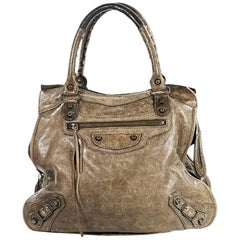 Brown Balenciaga Classic Velo Leather Bag