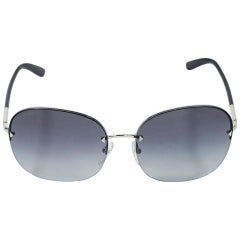 Blue Prada Frameless Square Sunglasses