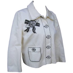 Kate Spade New York Crisp White Cotton Jacket US Size 8 
