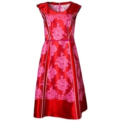 Marc Jacobs Red & Pink Lace Sleeveless Dress 