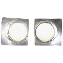Retro 1980's Sterling Silver Mexican Earrings