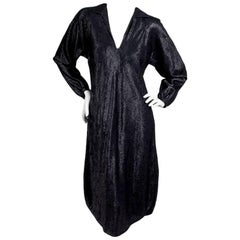 Halston Metallic Black Lightweight Dress circa 1970s