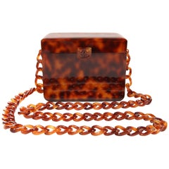 Chanel Tortoise Pattern Resin Chain Bag