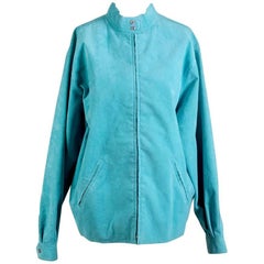 Halston Turquoise Ultrasuede Jacket circa 1970s