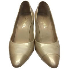 Chanel Nude Patent Leather Pumps
