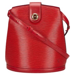 Vintage Louis Vuitton Red Epi Leather Cluny Shoulder Bag