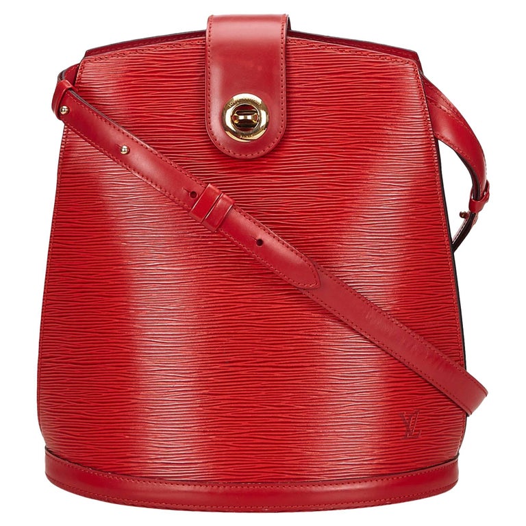 Louis Vuitton Red Epi Leather Cluny Shoulder Bag at 1stdibs