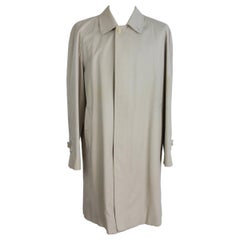  Burberry London Raincoat Trench Cotton Used Beige