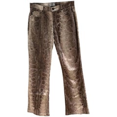 Moschino python stamp Trousers