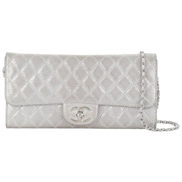 silver quilted chanel bag