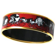 Hermes Red Enamel Bracelet