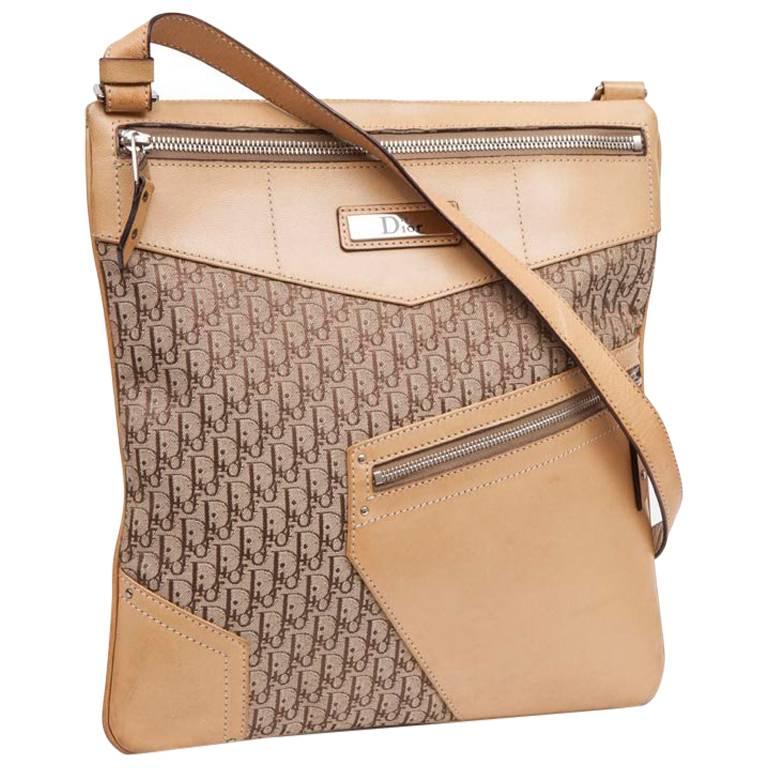 DIOR Bag in Beige Monogram Canvas and Leather