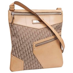 DIOR Bag in Beige Monogram Canvas and Leather