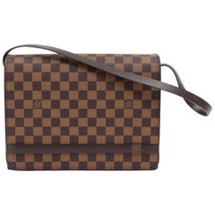 Louis Vuitton Tribeca Long Damier Ebene Canvas Shoulder Bag 