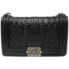 Chanel Black Leather "Boy" Bag 