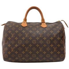 Vintage Louis Vuitton Speedy 35 Monogram Canvas City Hand Bag 