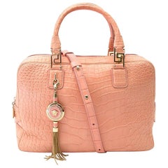 Versace Soft Pink Crocodile Bag