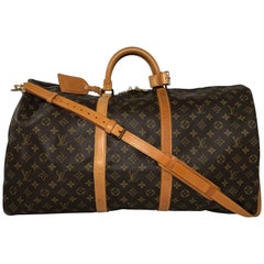 Louis Vuitton Monogram Keepall Bandoliere 60 Travel Bag