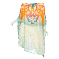 Morphew Collection One of a Kind Washed Silk Chiffon Kaftan Dress
