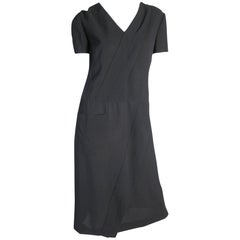 Chanel Black Dress with Diagonal Trim