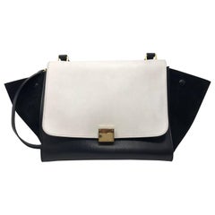 Celine Black and White Trapeze Bag
