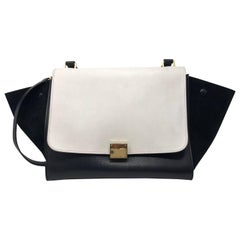 Celine Black and White Trapeze Bag 