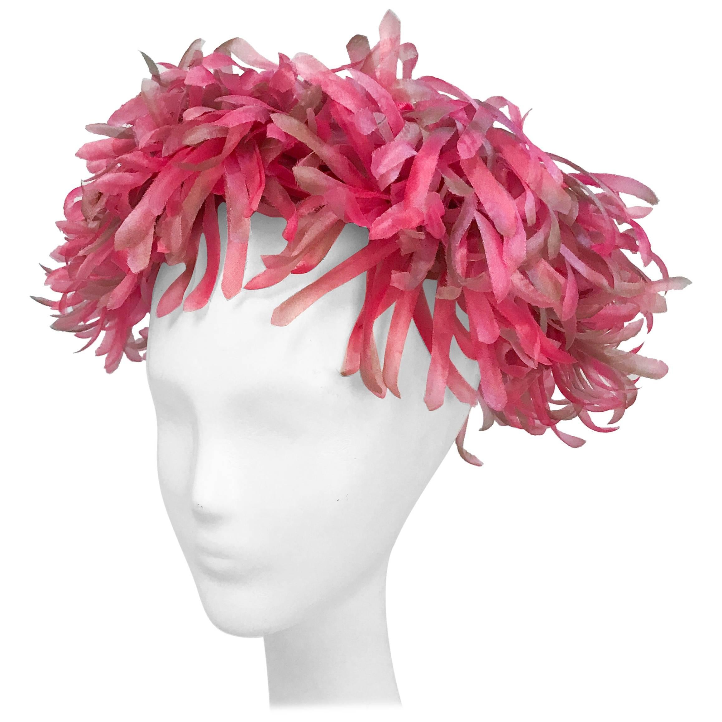 Pink Flower and Foliage Hat, 1960s 