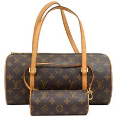 Louis Vuitton Papillon 30 Monogram Canvas Hand Bag and Pouch