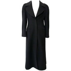 Chanel White Cashmere Open Front Overcoat M Chanel