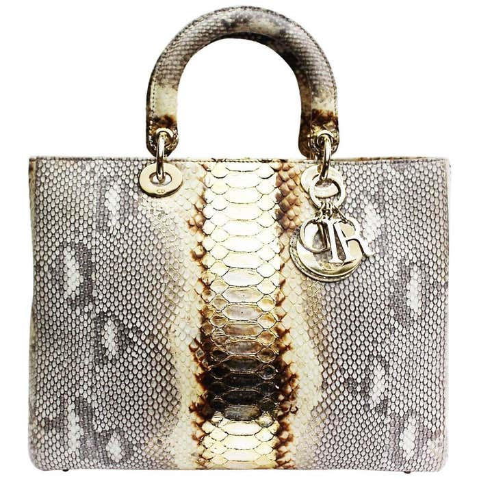 Christian Dior Lady Dior Large Python Bag at 1stDibs | lady dior python ...