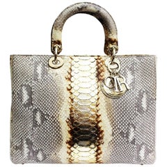 Christian Dior Lady Dior Large Python Bag 