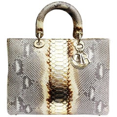 Christian Dior Lady Dior Large Python Bag